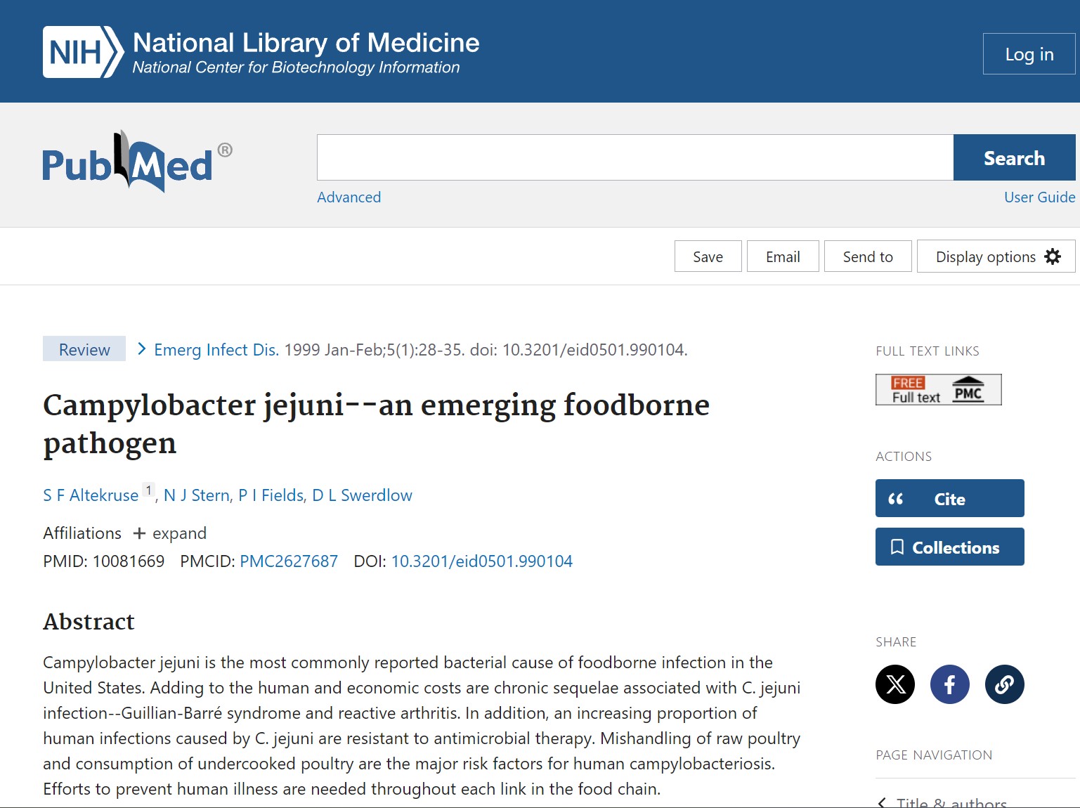 Campylobacter jejuni–an emerging foodborne pathogen