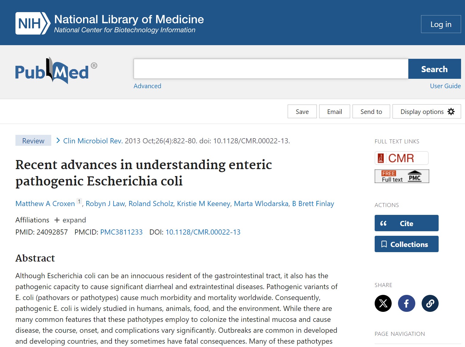 Recent advances in understanding enteric pathogenic Escherichia coli