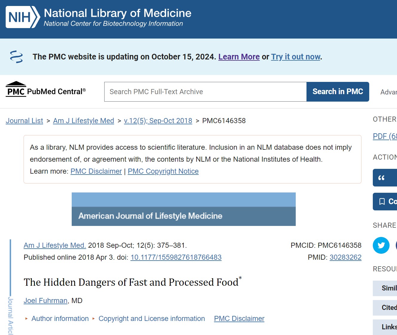 The Hidden Dangers of Fast and Processed Food