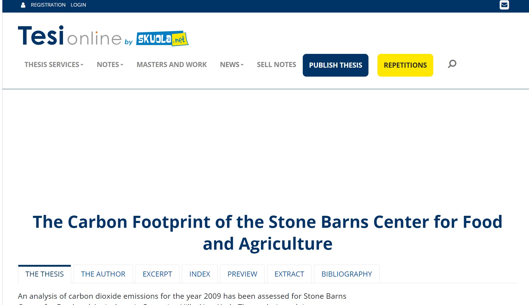 The Carbon Footprint of the Stone Barns Center for Food and Agriculture