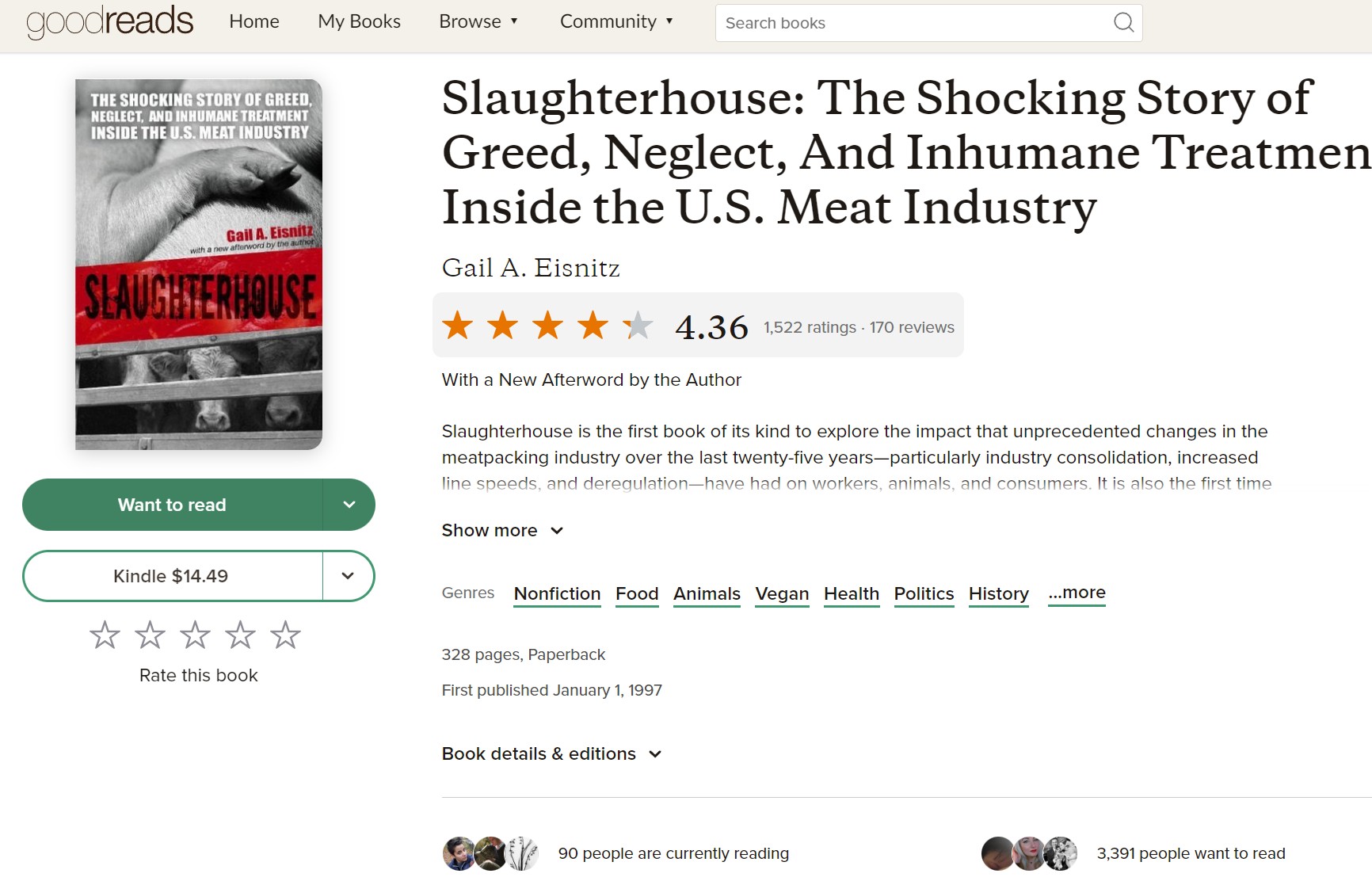 Slaughterhouse: The Shocking Story of Greed, Neglect, And Inhumane Treatment Inside the U.S. Meat Industry
