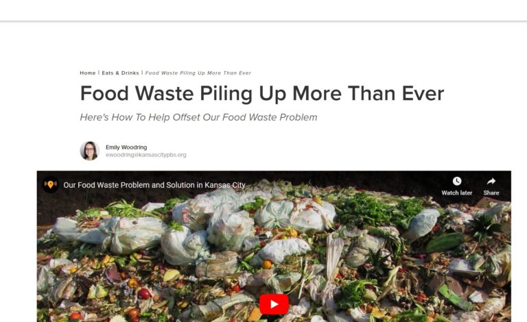 Food Waste Piling Up More Than Ever