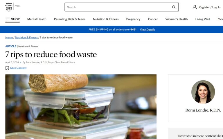 7 tips to reduce food waste