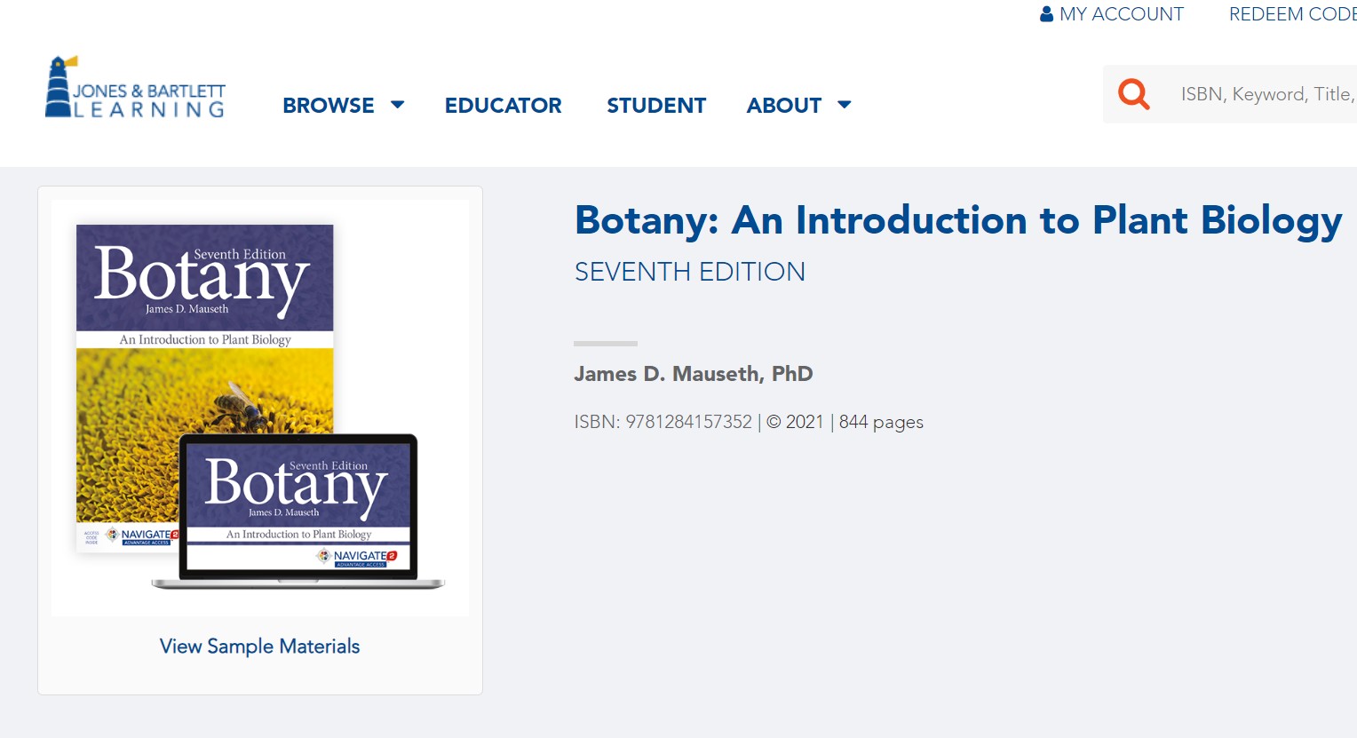 Botany: An Introduction to Plant Biology
